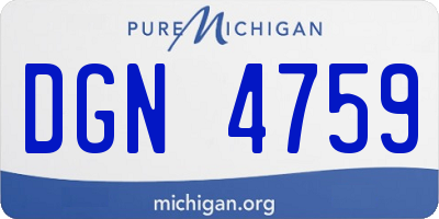 MI license plate DGN4759