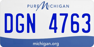 MI license plate DGN4763