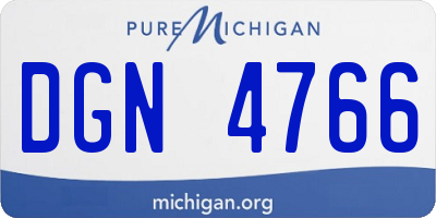 MI license plate DGN4766