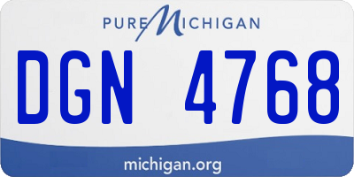 MI license plate DGN4768