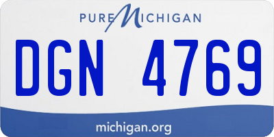 MI license plate DGN4769