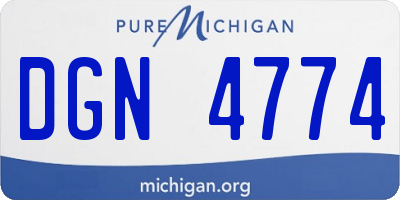 MI license plate DGN4774