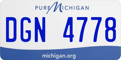 MI license plate DGN4778