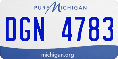 MI license plate DGN4783