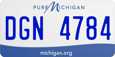 MI license plate DGN4784