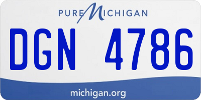 MI license plate DGN4786