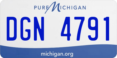 MI license plate DGN4791