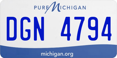 MI license plate DGN4794