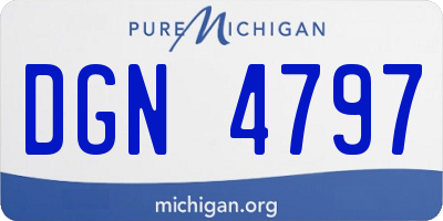 MI license plate DGN4797