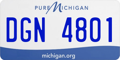 MI license plate DGN4801