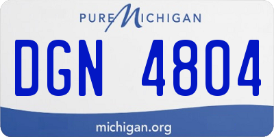 MI license plate DGN4804
