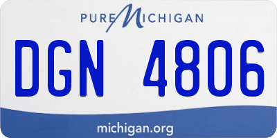 MI license plate DGN4806