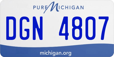 MI license plate DGN4807