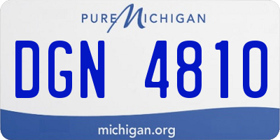 MI license plate DGN4810
