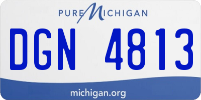 MI license plate DGN4813