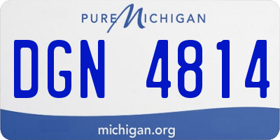 MI license plate DGN4814