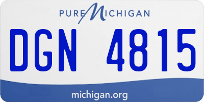 MI license plate DGN4815