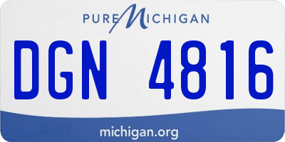 MI license plate DGN4816