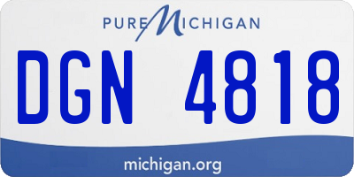 MI license plate DGN4818