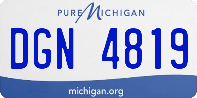 MI license plate DGN4819