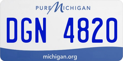 MI license plate DGN4820