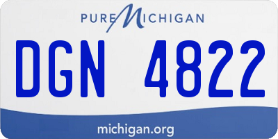MI license plate DGN4822