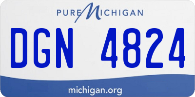 MI license plate DGN4824
