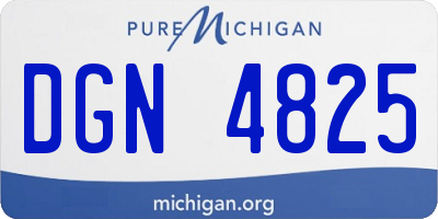 MI license plate DGN4825