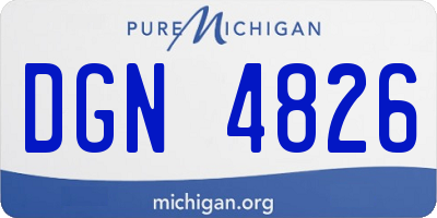 MI license plate DGN4826