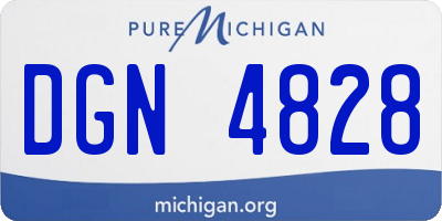 MI license plate DGN4828
