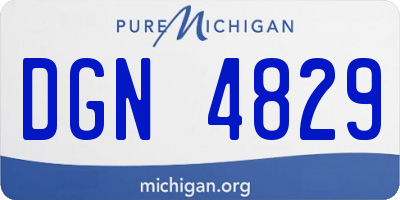 MI license plate DGN4829