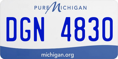 MI license plate DGN4830