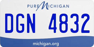 MI license plate DGN4832