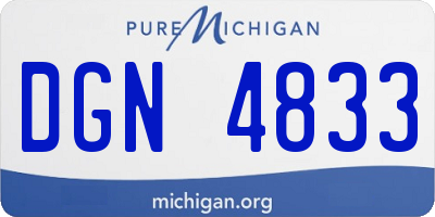 MI license plate DGN4833