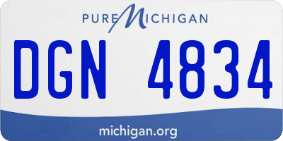 MI license plate DGN4834