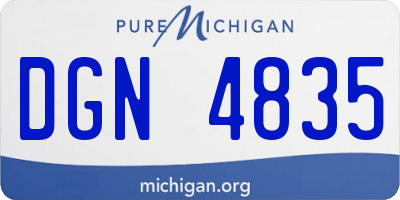 MI license plate DGN4835
