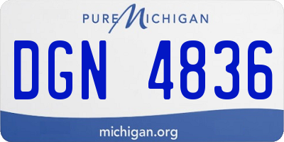 MI license plate DGN4836