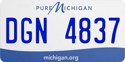MI license plate DGN4837