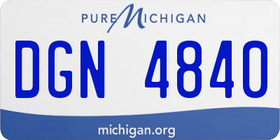 MI license plate DGN4840