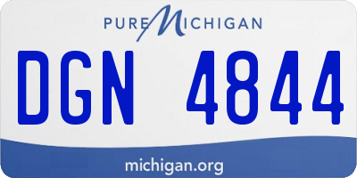 MI license plate DGN4844