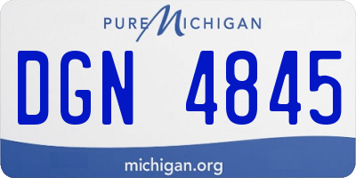MI license plate DGN4845