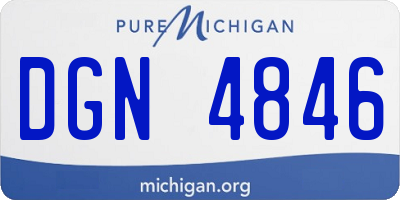 MI license plate DGN4846