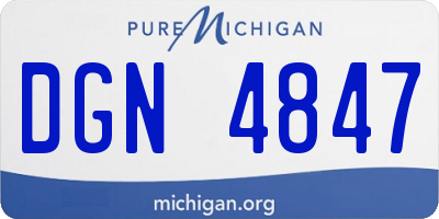 MI license plate DGN4847