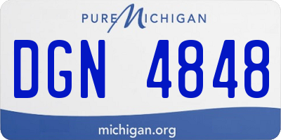 MI license plate DGN4848