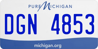 MI license plate DGN4853