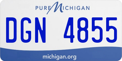 MI license plate DGN4855
