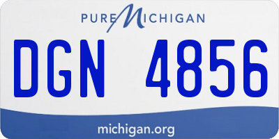 MI license plate DGN4856