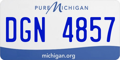 MI license plate DGN4857