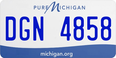 MI license plate DGN4858