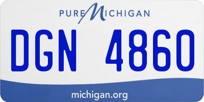 MI license plate DGN4860